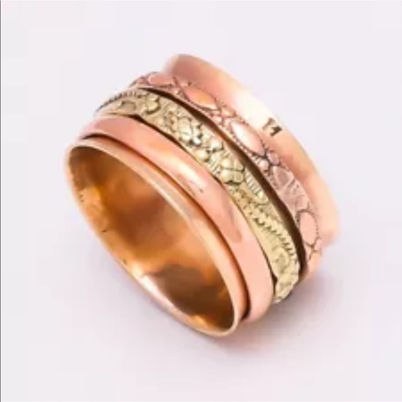 Handmade Copper Meditation Medicine rings - Picture 2 of 11